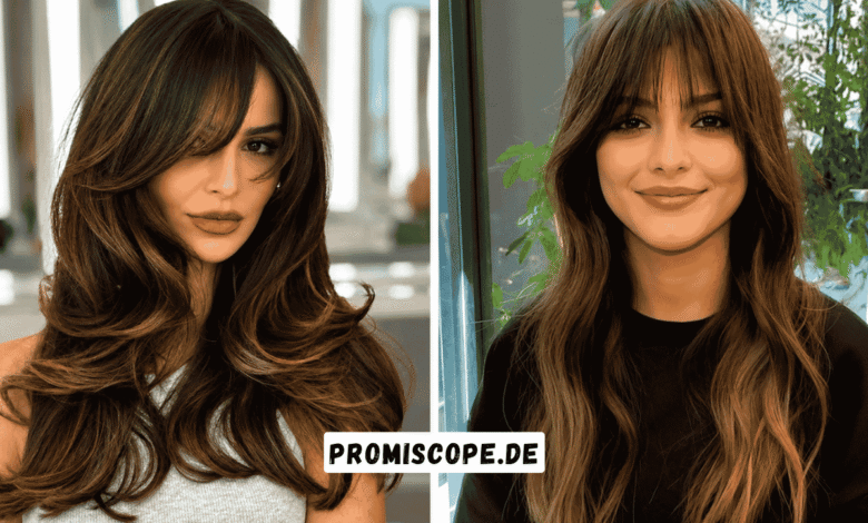 leichter pony lange haare